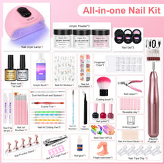 Majordijit acrylic nail kit lamp for quick gel curing at home