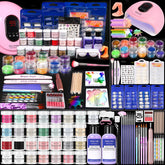 Major Dijit acrylic nails kit with 36W UV lamp for home curing.