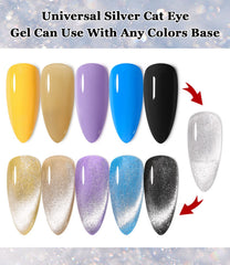 Major Dijit Cat Eye Gel Polish with 9D glitter delivers holographic sparkle under any light.