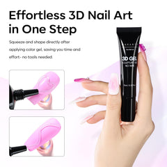 Makartt 3D Gel Nail Art rhinestone attachment for secure embellishments.