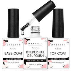 Makartt 3pc builder gel kit packaging for at-home salon results