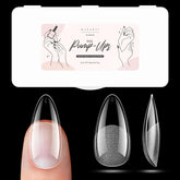 Makartt almond nail tips full-coverage clear for easy at-home nails.