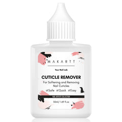 Makartt Cuticle Remover Liquid bottle dispense enables precise application for nail prep.