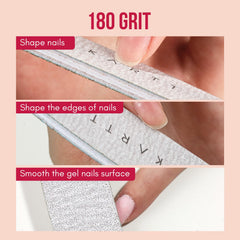 Makartt dual-sided emery board for natural and artificial nails