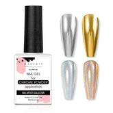 Makartt Gel Top Coat clear no wipe for seamless chrome powder finish and mirror shine