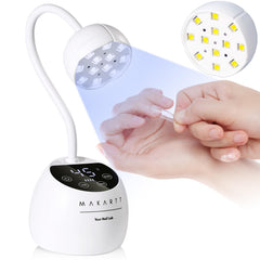 Makartt gooseneck UV nail lamp with flexible head for precise curing