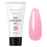 Makartt HEMA-free poly gel bottle close-up for durable extensions