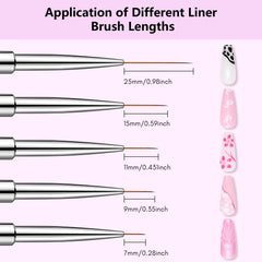 Makartt 11mm liner brush for detailed outlining and stripes