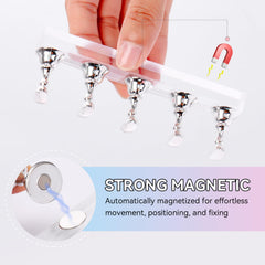 Makartt nail art display stand magnetic keeps designs steady during work.