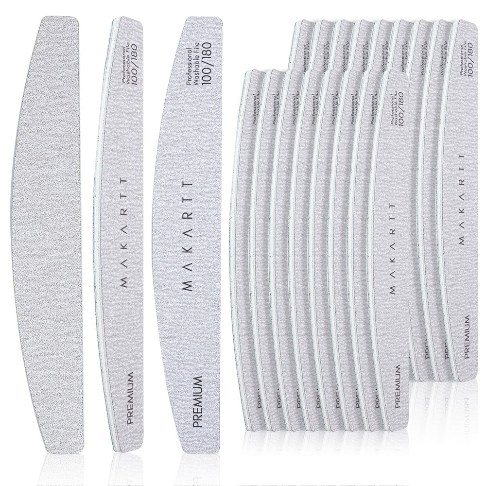 Makartt nail file with zebra dual grit for precise shaping and smoothing