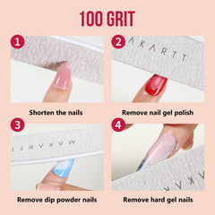 Makartt 100/180 grit emery boards for quick shaping and refined edges