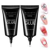 Makartt nail rhinestone glue bottle shown for easy 60g application and strong hold.