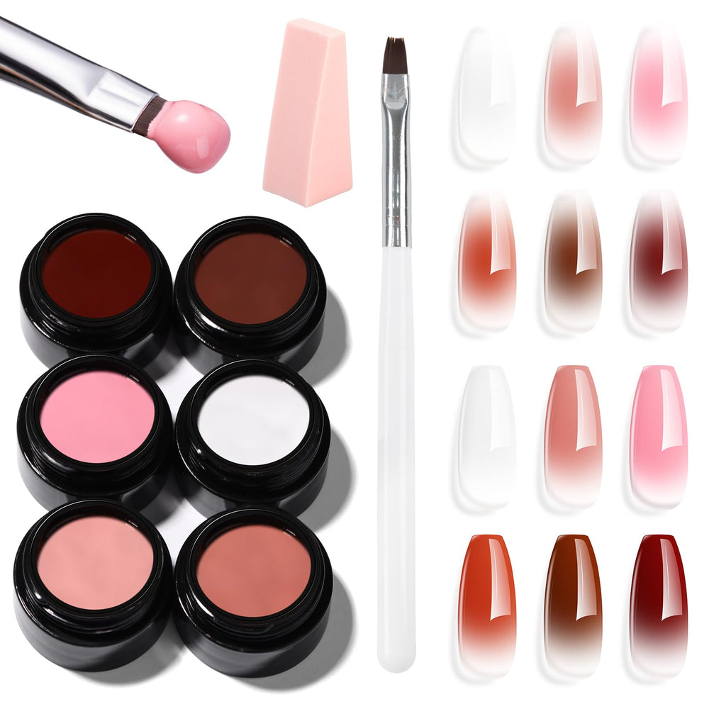 Makartt Ombre Gel Nail Polish Kit with six colors for smooth gradient nails.