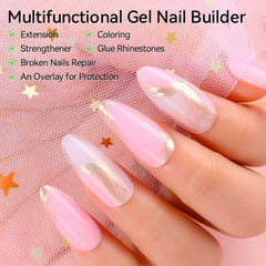 Makartt poly nail gel clear builder for seamless overlays and sculpting.