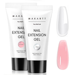 Makartt Poly Nail Gel Kit clear 50ml bottle for neutral bases and extensions