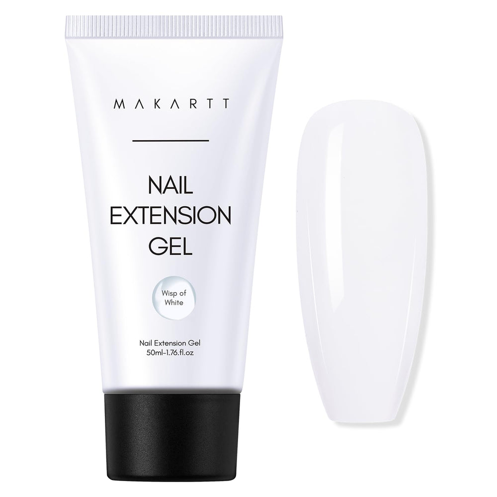 Makartt poly nail gel milky white 50ml for natural-looking extensions and durability
