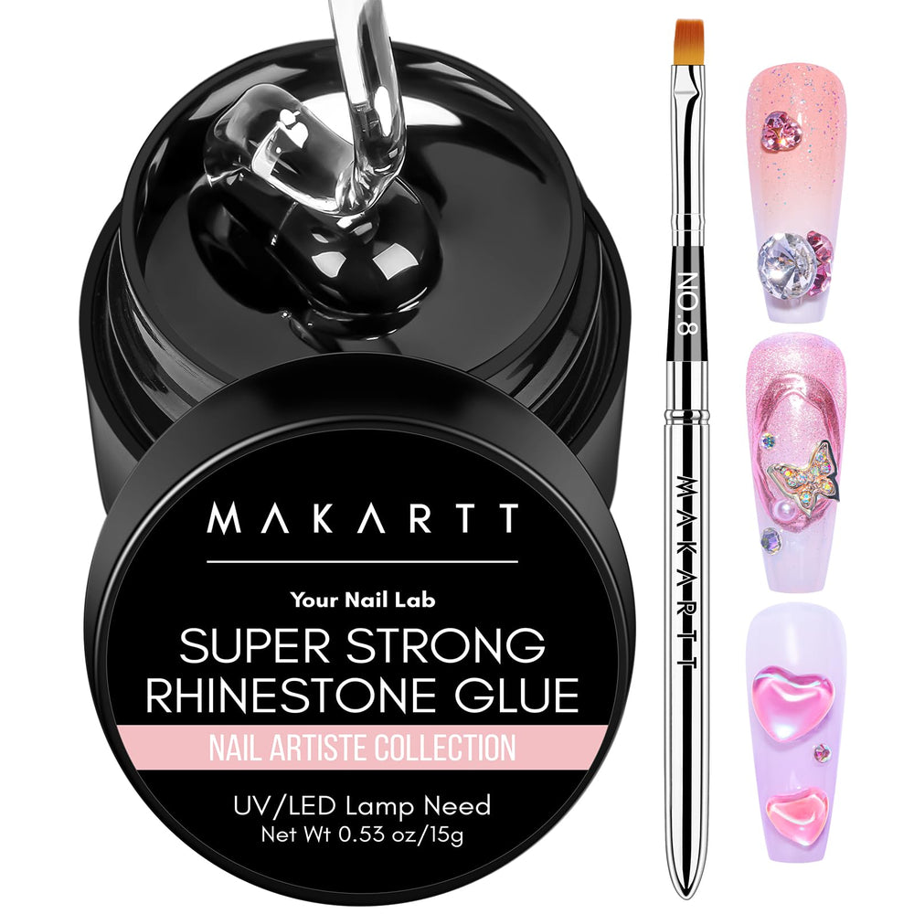 Makartt rhinestone glue bottle for precise nail art adhesion.