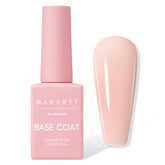 Makartt rubber base gel application close-up for a smooth, even base