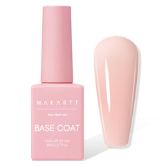 Makartt rubber base gel application close-up for a smooth, even base