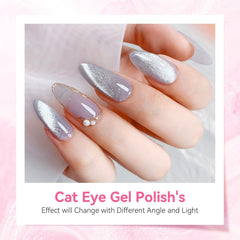 Silver glitter holographic finish from Makartt gel polish catching light