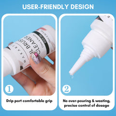 Makartt soft-formula cleaner ensuring gentle care for nail brushes.