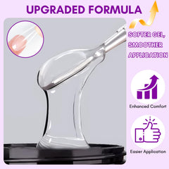 Makartt Solid Nail Glue Gel being applied with one hand for precise tip placement.