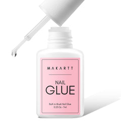 Makartt nail glue with brush-on precision for durable press-on nails.