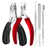 Makartt toenail clippers with a wide jaw opening for easier thick nail trimming