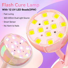 Makartt UV LED lamp shows 360-degree gooseneck for full nail coverage.