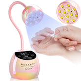 Makartt UV LED nail lamp with gooseneck in angle view for precise curing.