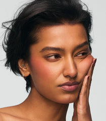 Creamy texture glides onto skin for even color with MAKE Stroke Blush