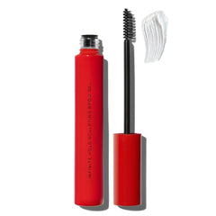MAKE Beauty Infinite Hold Brow Gel bottle demonstrates clear formula for all-day wear.
