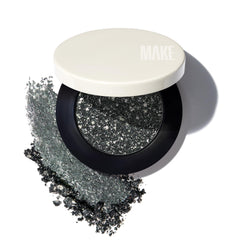 MAKE Beauty Multi-Chromatic Shadow with foil finish for luminous depth and color shift.