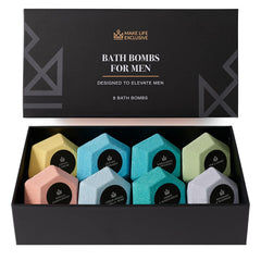 Make Life Exclusive bath bombs for men in diamond shape offer a premium relaxing soak