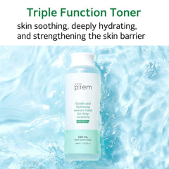 Safe Me Relief Essence Toner applied on skin for even hydration and quick absorption.