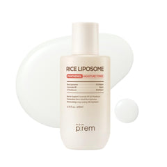 MAKEP:REM Rice Liposome Toner bottle ready for daily hydration.
