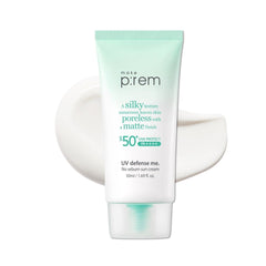 Makeprem UV Defence Me bottle front view, ideal for daily sun protection.