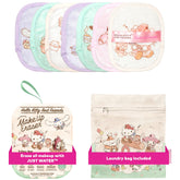 MakeUp Eraser Original 7-Day Set removes waterproof makeup with water.