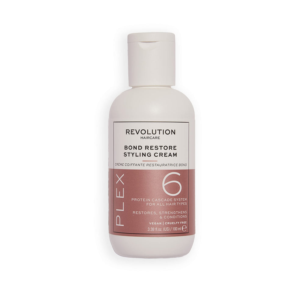 Makeup Revolution Plex 6 Bond Restore cream tube protects color and heat.