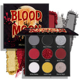 MAKI YIKA black red eyeshadow palette front view for on-the-go looks.