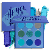 MAKI YIKA blue eyeshadow palette swatches nine rich shades for versatile looks