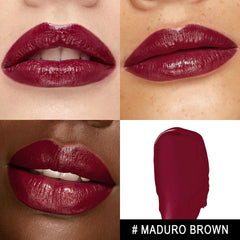 MAKI YIKA dark burgundy swatch showing rich color payoff.