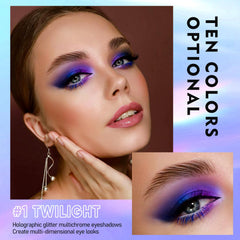 Maki Yika multichrome topper on lid captures light for dramatic evening glow.