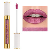 MAKI YIKA metallic pink lipstick cap close-up showing glossy finish