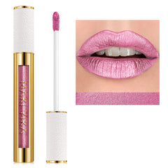 MAKI YIKA pink lipstick with pearlescent finish for bold all-day color
