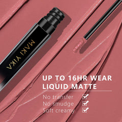 MAKI YIKA lipstick tube close-up highlights sleek design.