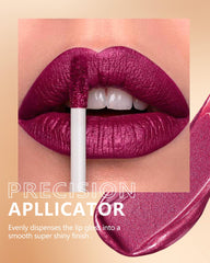 MAKI YIKA waterproof lip gloss resists smudges and keeps shine.