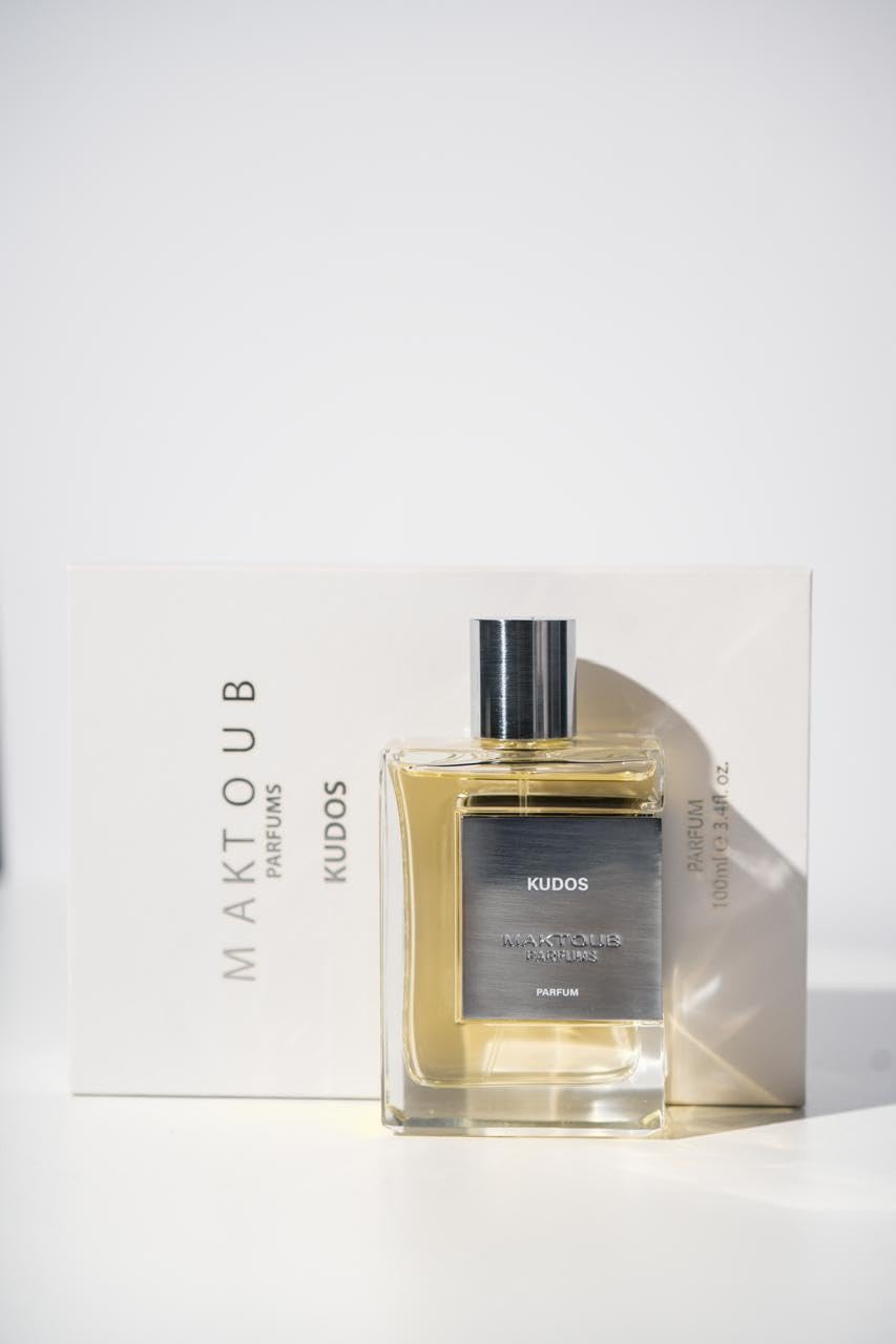 Maktoob Kudos Parfum bottle with sleek design for everyday elegance.