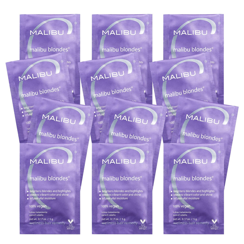 Malibu C Blondes Wellness Remedy bottle close-up for vibrant blonde tones.