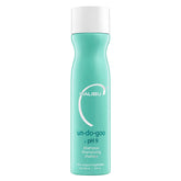 Malibu C Un-Do-Goo bottle pour demonstrates easy resin removal for refreshed hair.
